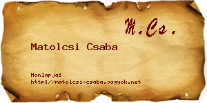 Matolcsi Csaba névjegykártya